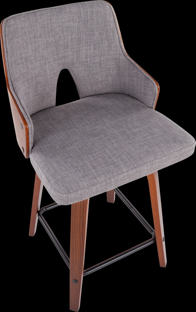 Zennia Gray Counter Height Stool, Set of 2 - Thumbnail - Image 8