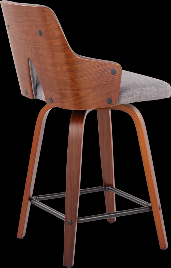 Zennia Gray Counter Height Stool, Set of 2 - Thumbnail - Image 9