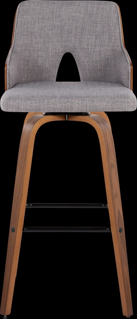 Zennia Gray Swivel Barstool, Set of 2 - Thumbnail - Image 7