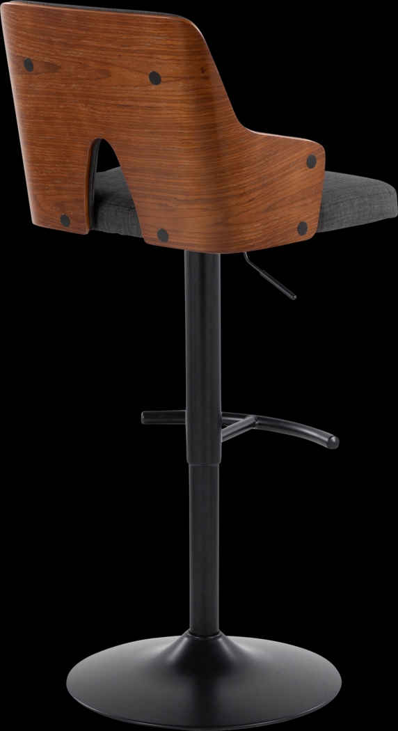 Zennia III Charcoal Adjustable Barstool, Set of 2 - Thumbnail - Image 5