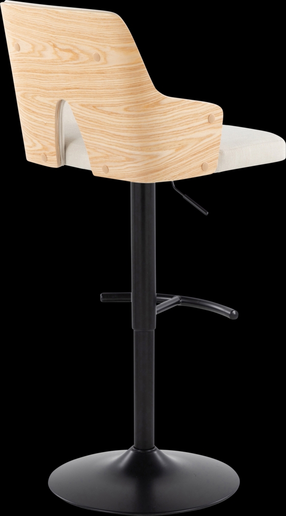 Zennia III Cream Adjustable Barstool, Set of 2 - Thumbnail - Image 5