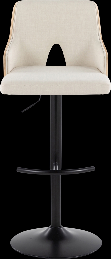 Zennia III Cream Adjustable Barstool, Set of 2 - Thumbnail - Image 7
