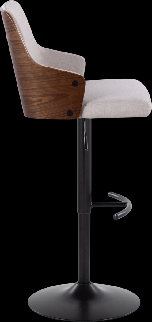 Zennia III Cream Adjustable Barstool, Set of 2 - Thumbnail - Image 4