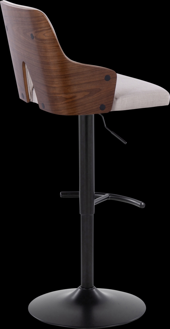 Zennia III Cream Adjustable Barstool, Set of 2 - Thumbnail - Image 5