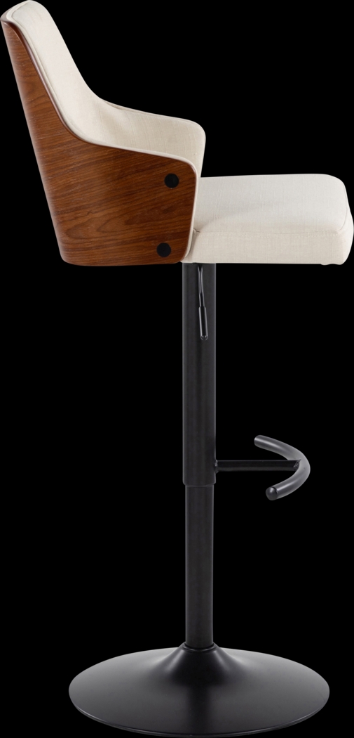 Zennia III Cream Adjustable Barstool, Set of 2 - Thumbnail - Image 4