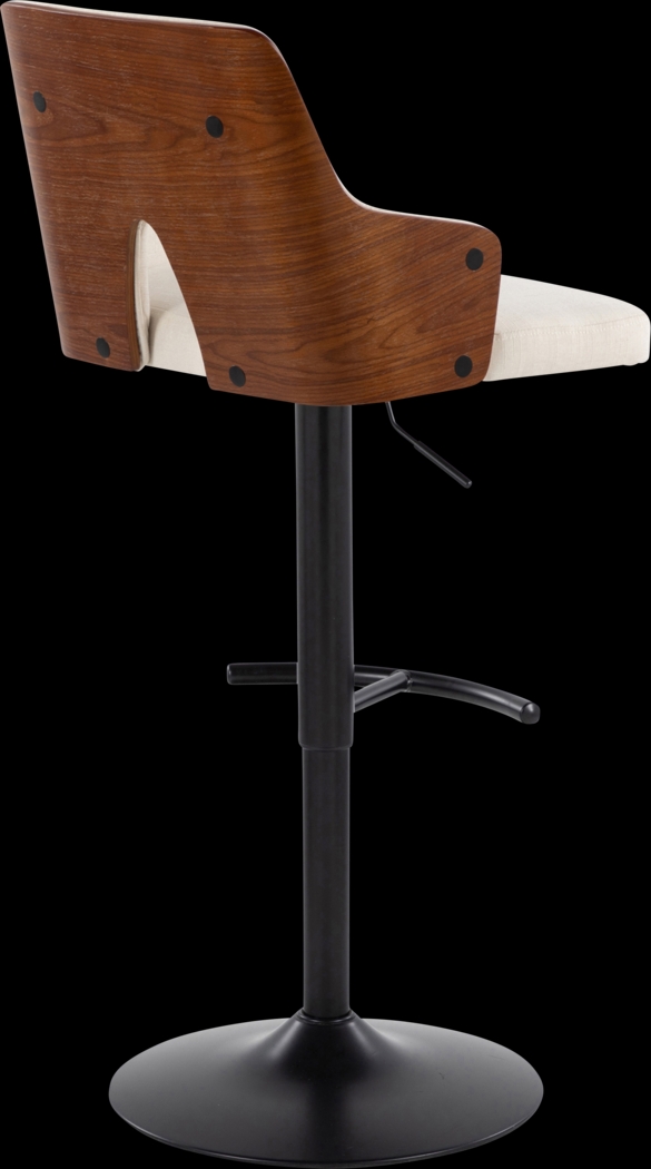 Zennia III Cream Adjustable Barstool, Set of 2 - Thumbnail - Image 5