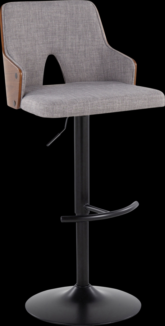 Zennia III Gray Adjustable Barstool, Set of 2 - Thumbnail - Image 3