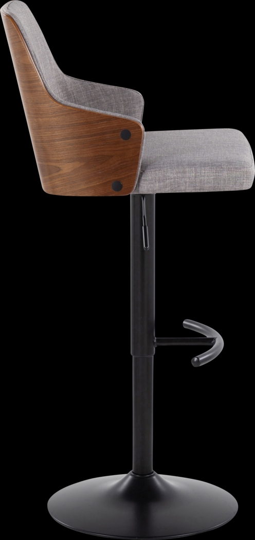 Zennia III Gray Adjustable Barstool, Set of 2 - Thumbnail - Image 4