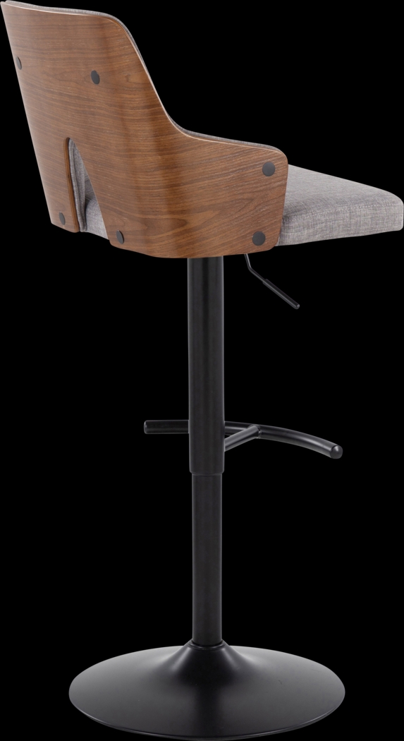 Zennia III Gray Adjustable Barstool, Set of 2 - Thumbnail - Image 5