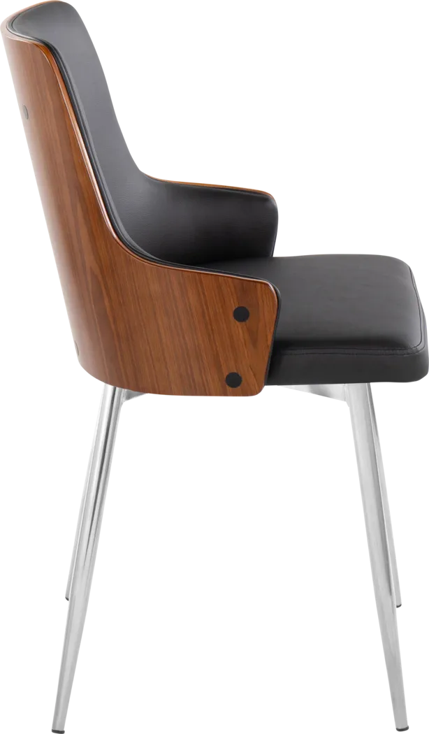 Zennia IV Black Dining Chair, Set of 2 - Thumbnail - Image 4