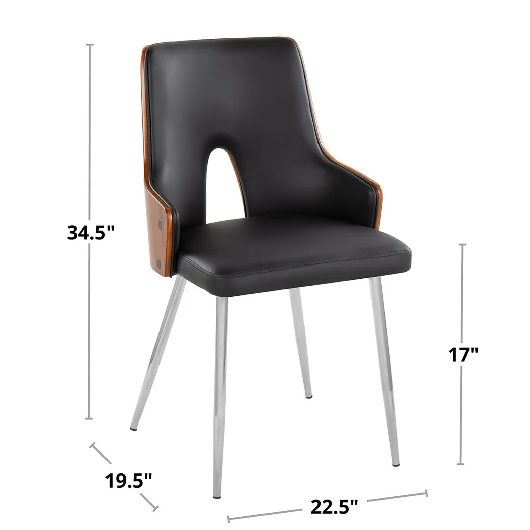 Zennia IV Black Dining Chair, Set of 2 - Thumbnail - Image 9