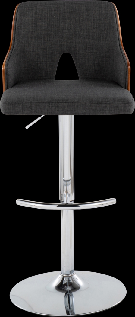 Zennia IV Charcoal Adjustable Barstool, Set of 2 - Thumbnail - Image 7