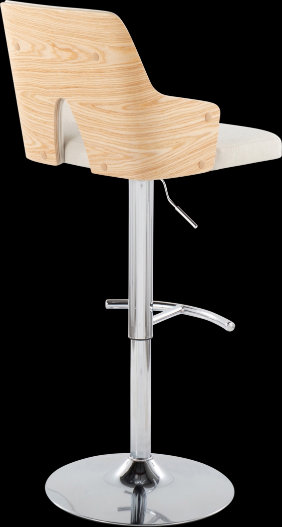 Zennia IV Cream Adjustable Barstool, Set of 2 - Thumbnail - Image 5