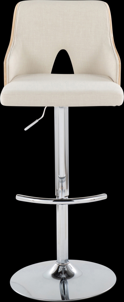 Zennia IV Cream Adjustable Barstool, Set of 2 - Thumbnail - Image 7