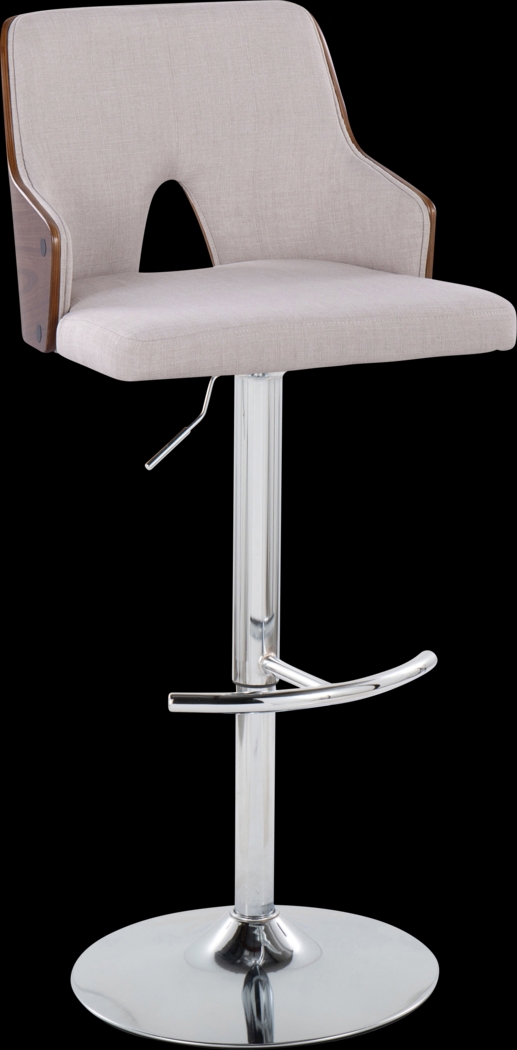 Zennia IV Cream Adjustable Barstool, Set of 2 - Thumbnail - Image 3