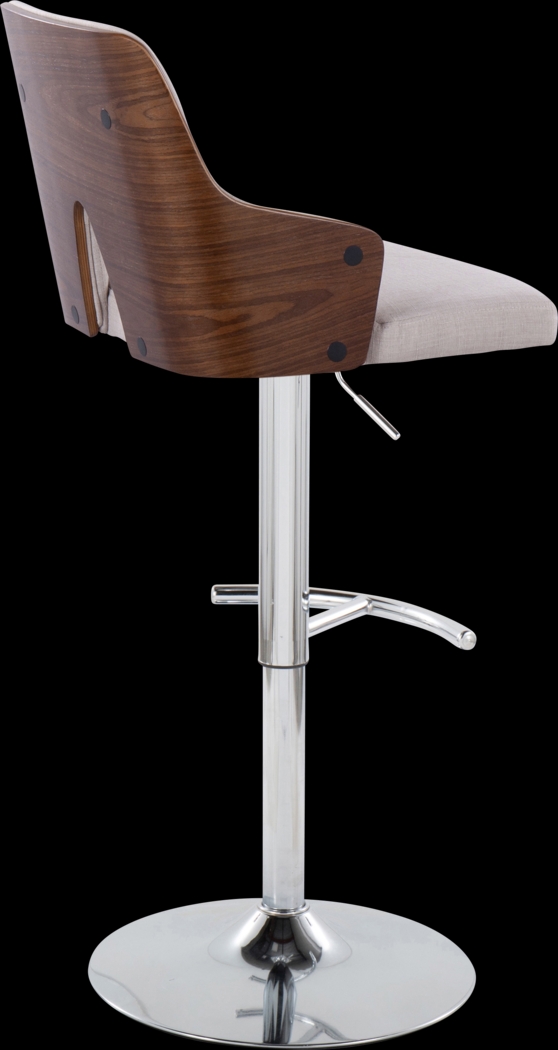 Zennia IV Cream Adjustable Barstool, Set of 2 - Thumbnail - Image 5