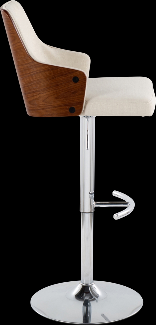 Zennia IV Cream Adjustable Barstool, Set of 2 - Thumbnail - Image 4