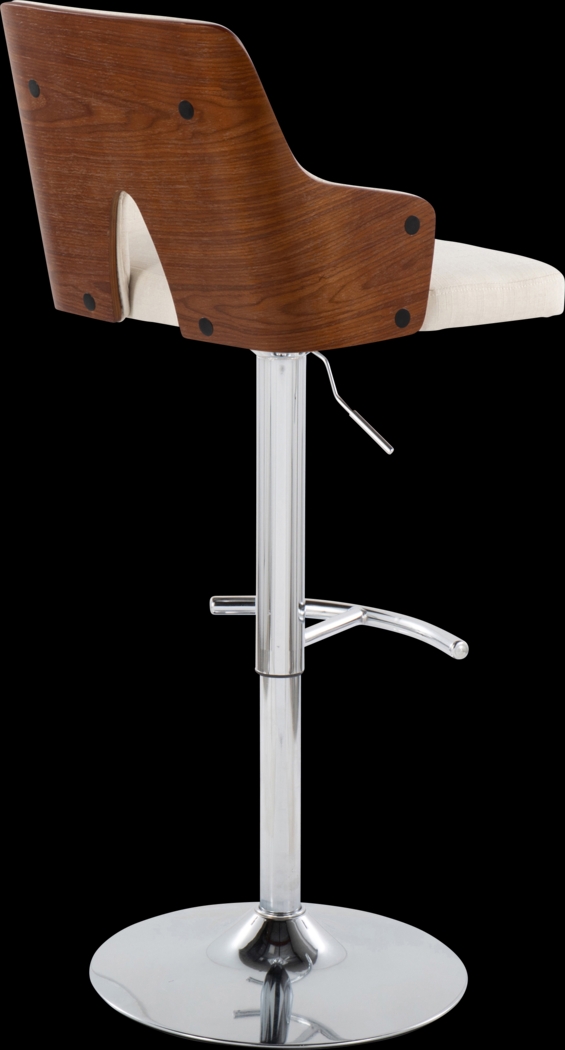 Zennia IV Cream Adjustable Barstool, Set of 2 - Thumbnail - Image 5