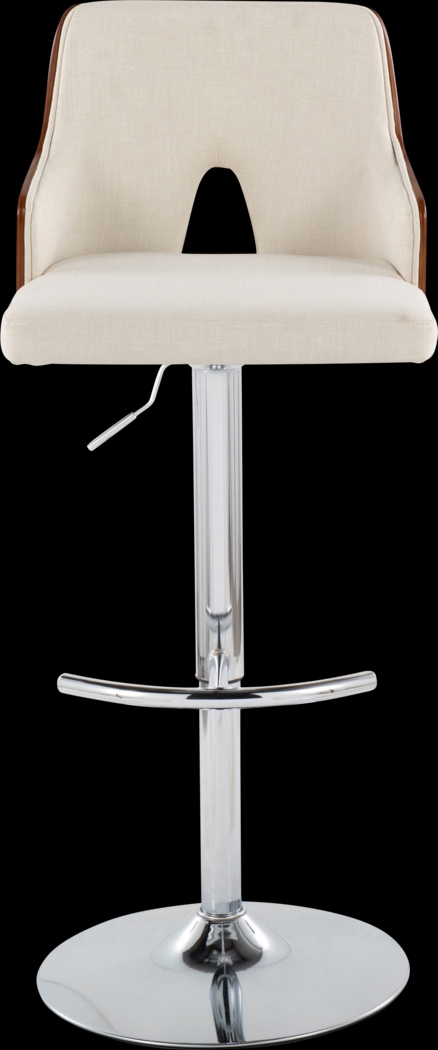 Zennia IV Cream Adjustable Barstool, Set of 2 - Thumbnail - Image 7