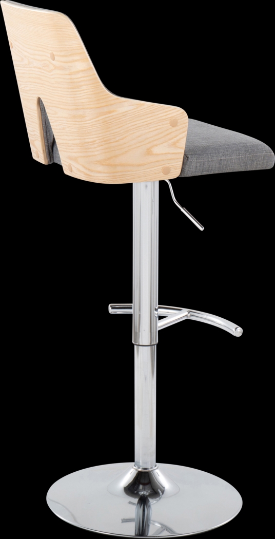 Zennia IV Gray Adjustable Barstool, Set of 2 - Thumbnail - Image 5