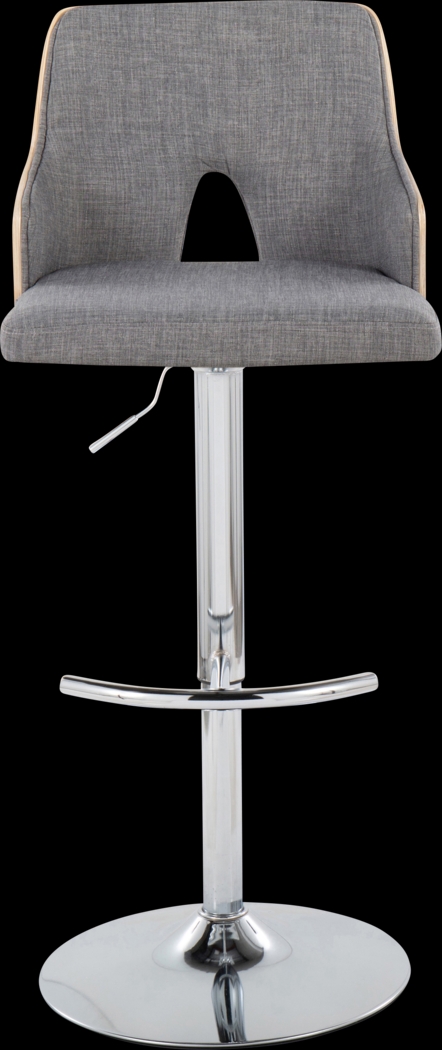 Zennia IV Gray Adjustable Barstool, Set of 2 - Thumbnail - Image 7
