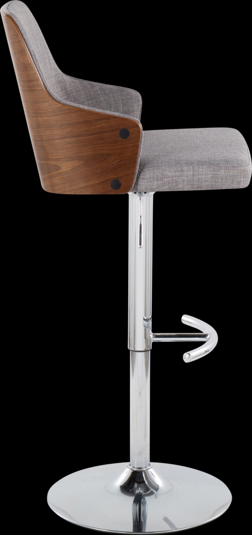 Zennia IV Gray Adjustable Barstool, Set of 2 - Thumbnail - Image 4