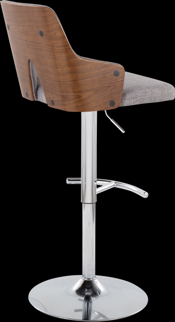 Zennia IV Gray Adjustable Barstool, Set of 2 - Thumbnail - Image 5