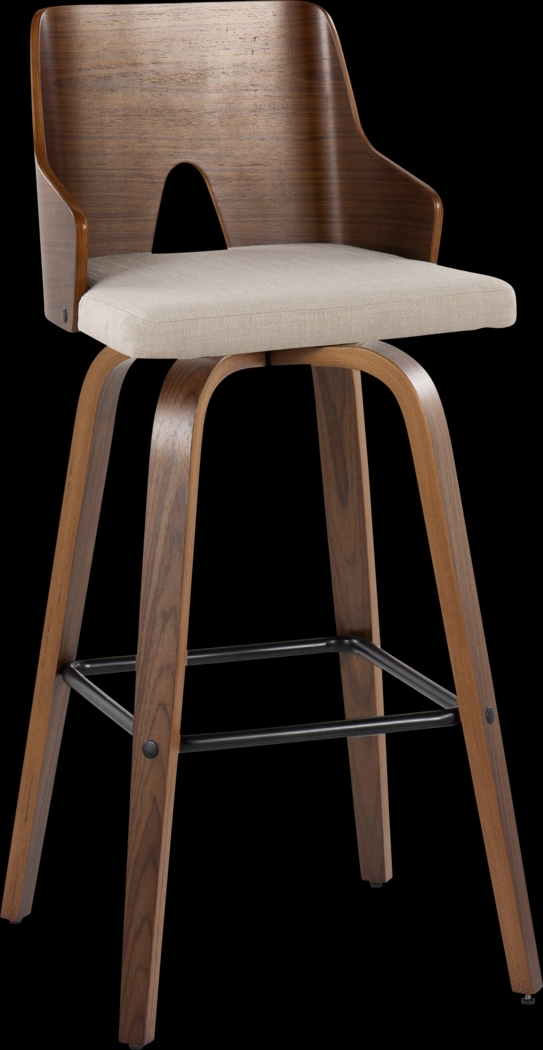 Zennia V Beige Barstool, Set of 2 - Thumbnail - Image 6