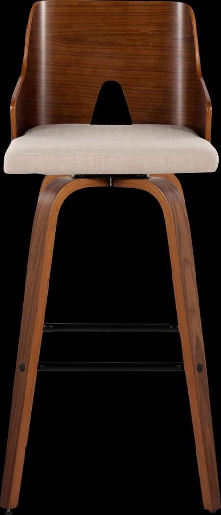 Zennia V Beige Barstool, Set of 2 - Thumbnail - Image 10