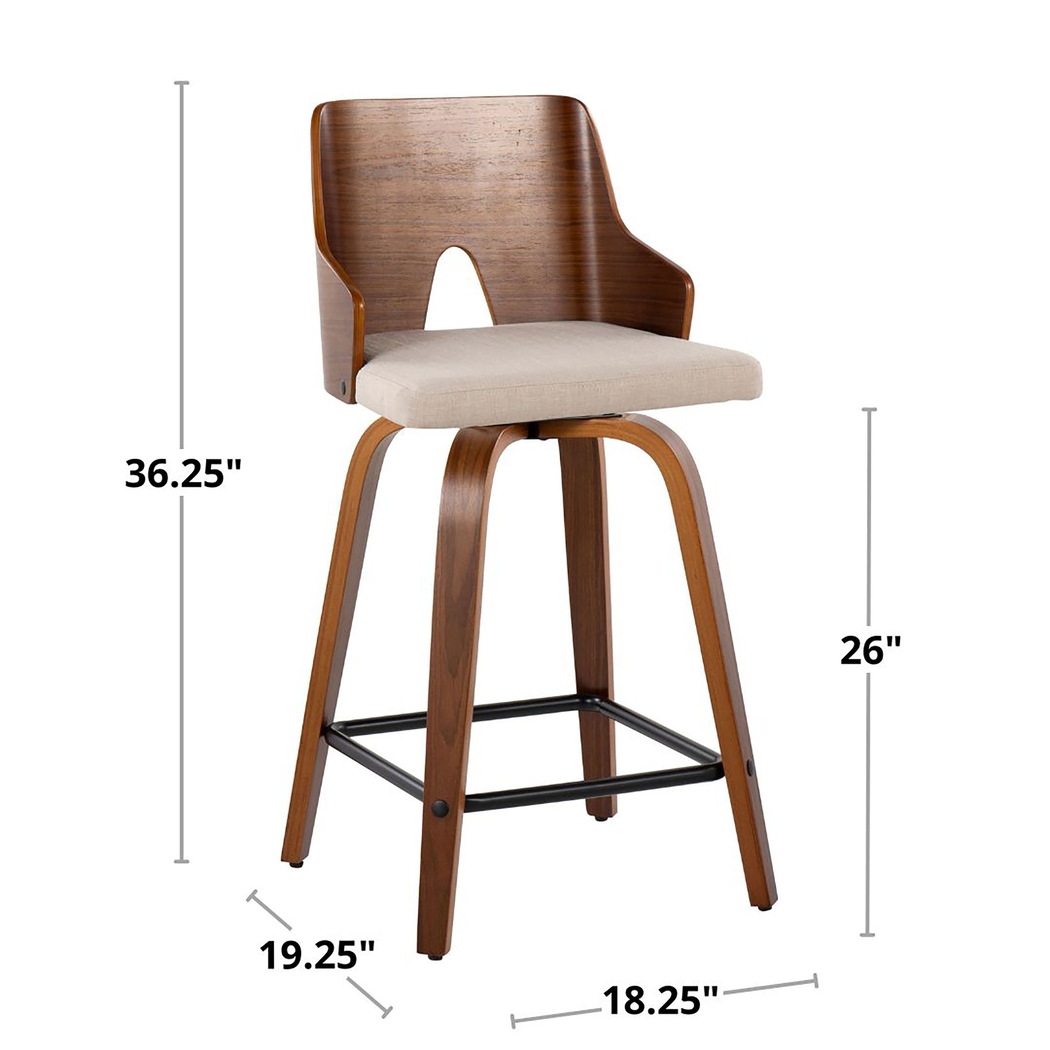 Zennia V Beige Counter Height Stool, Set of 2 - Thumbnail - Image 11