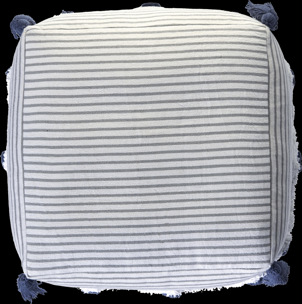 Zenole Gray/Ivory Pouf - Thumbnail - Image 5