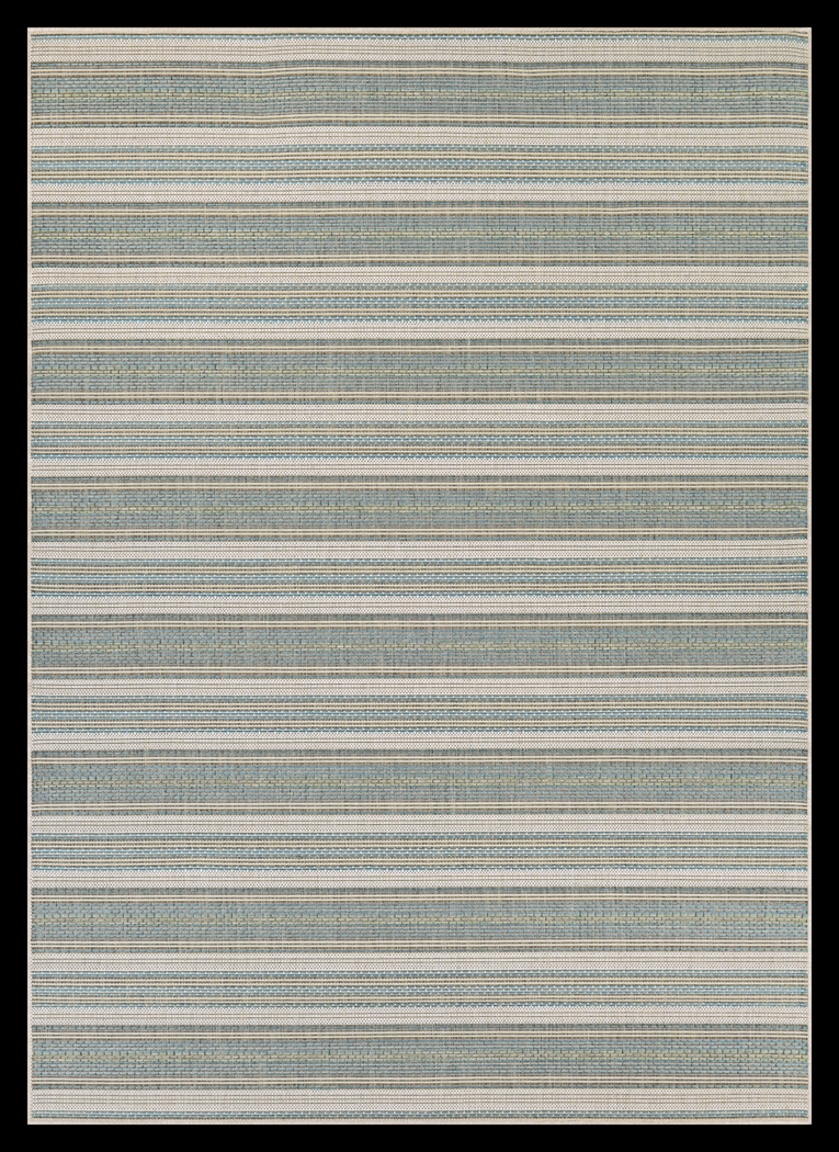 Zentro Blue 5'3 x 7'6 Indoor/Outdoor Rug - Thumbnail - Image 1