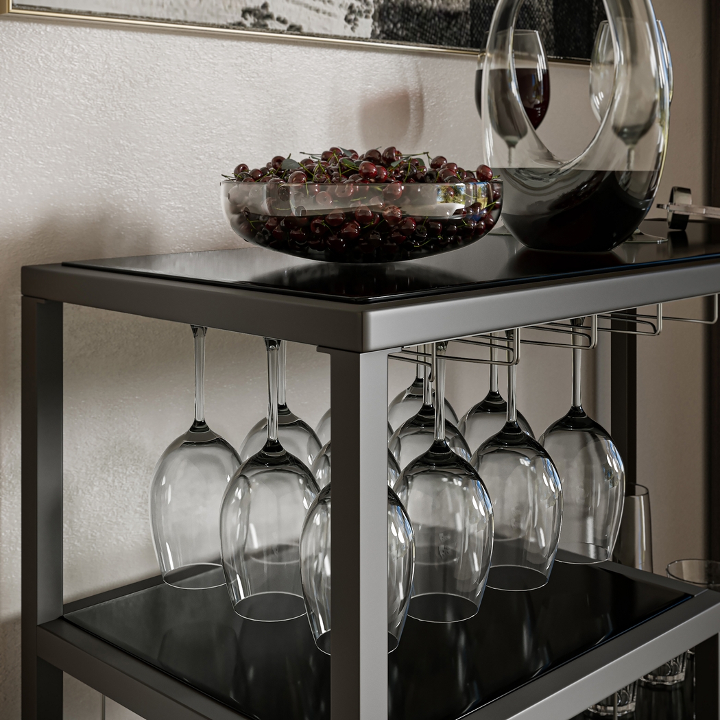 Zephs Black Bar Cart - Thumbnail - Image 2