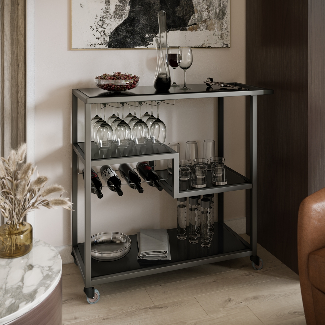Zephs Black Bar Cart - Thumbnail - Image 3