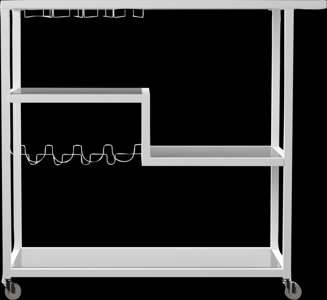 Zephs White Bar Cart - Thumbnail - Image 6