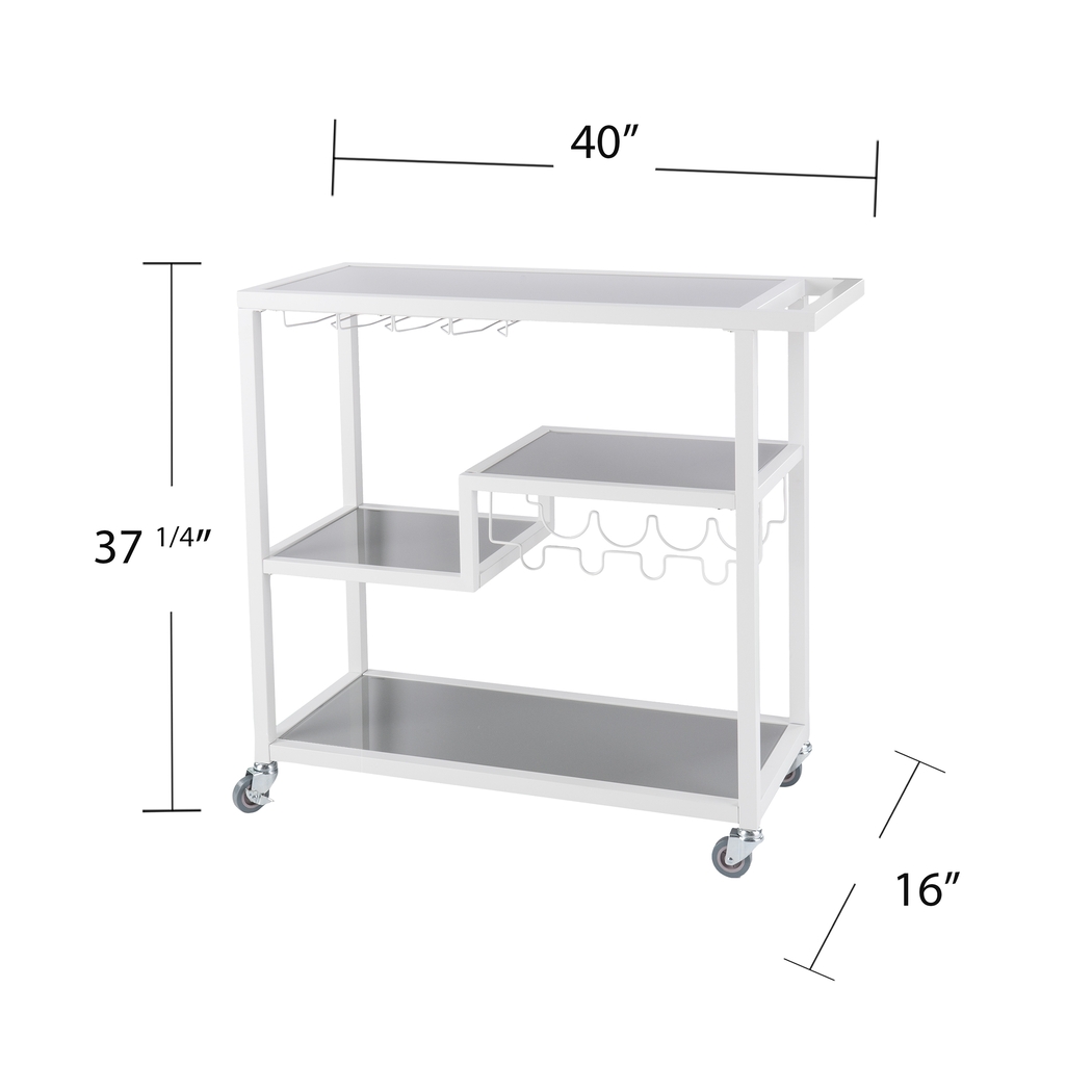 Zephs White Bar Cart - Thumbnail - Image 7