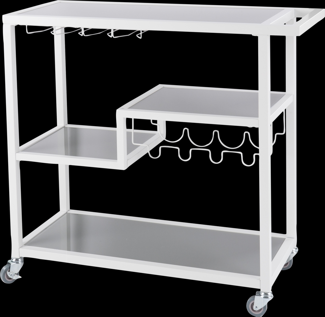 Zephs White Bar Cart - Thumbnail - Image 1