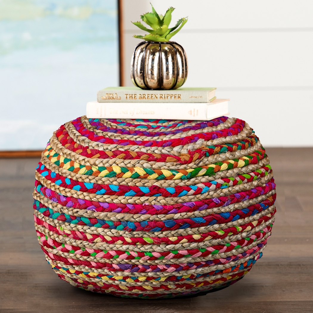Zerenan Multicolor Pouf - Thumbnail - Image 2