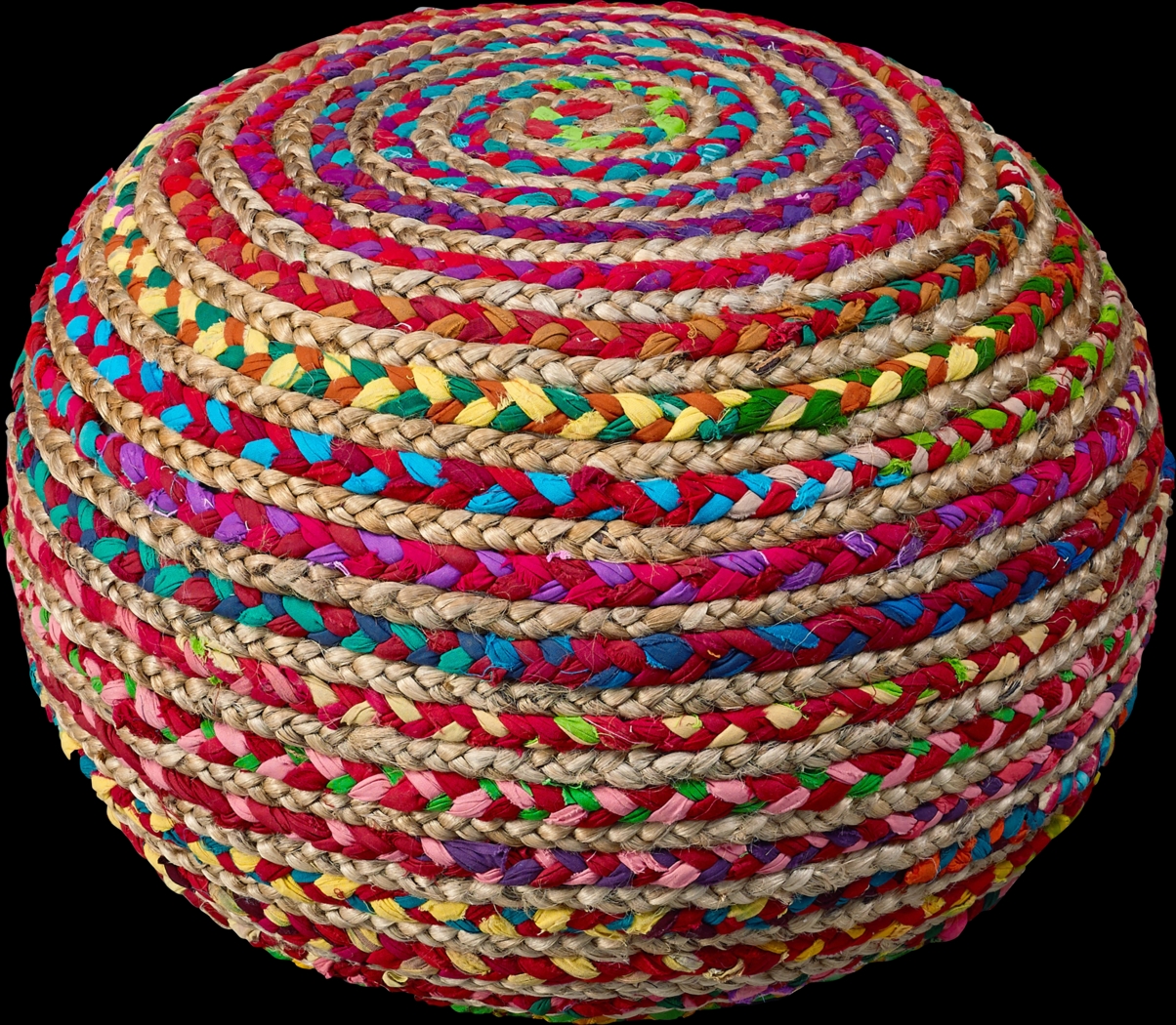 Zerenan Multicolor Pouf - Thumbnail - Image 1