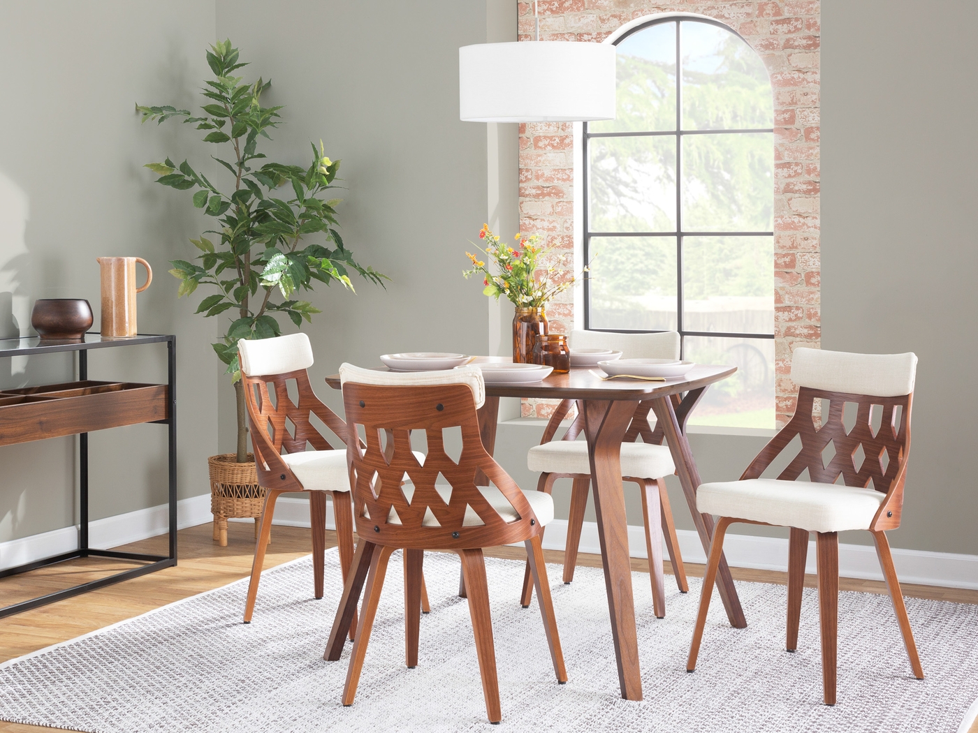 Zettel Cream Dining Chair Set of 2 - Thumbnail - Image 6