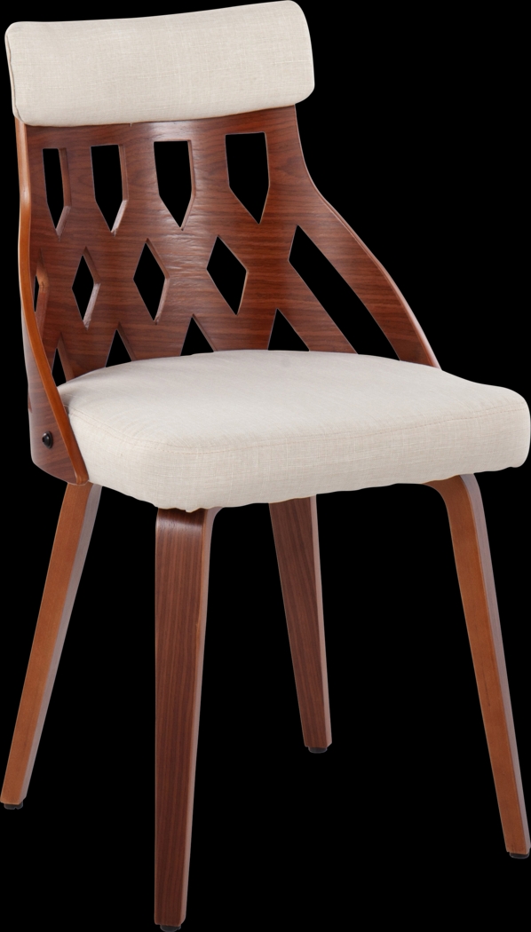 Zettel Cream Dining Chair Set of 2 - Thumbnail - Image 1