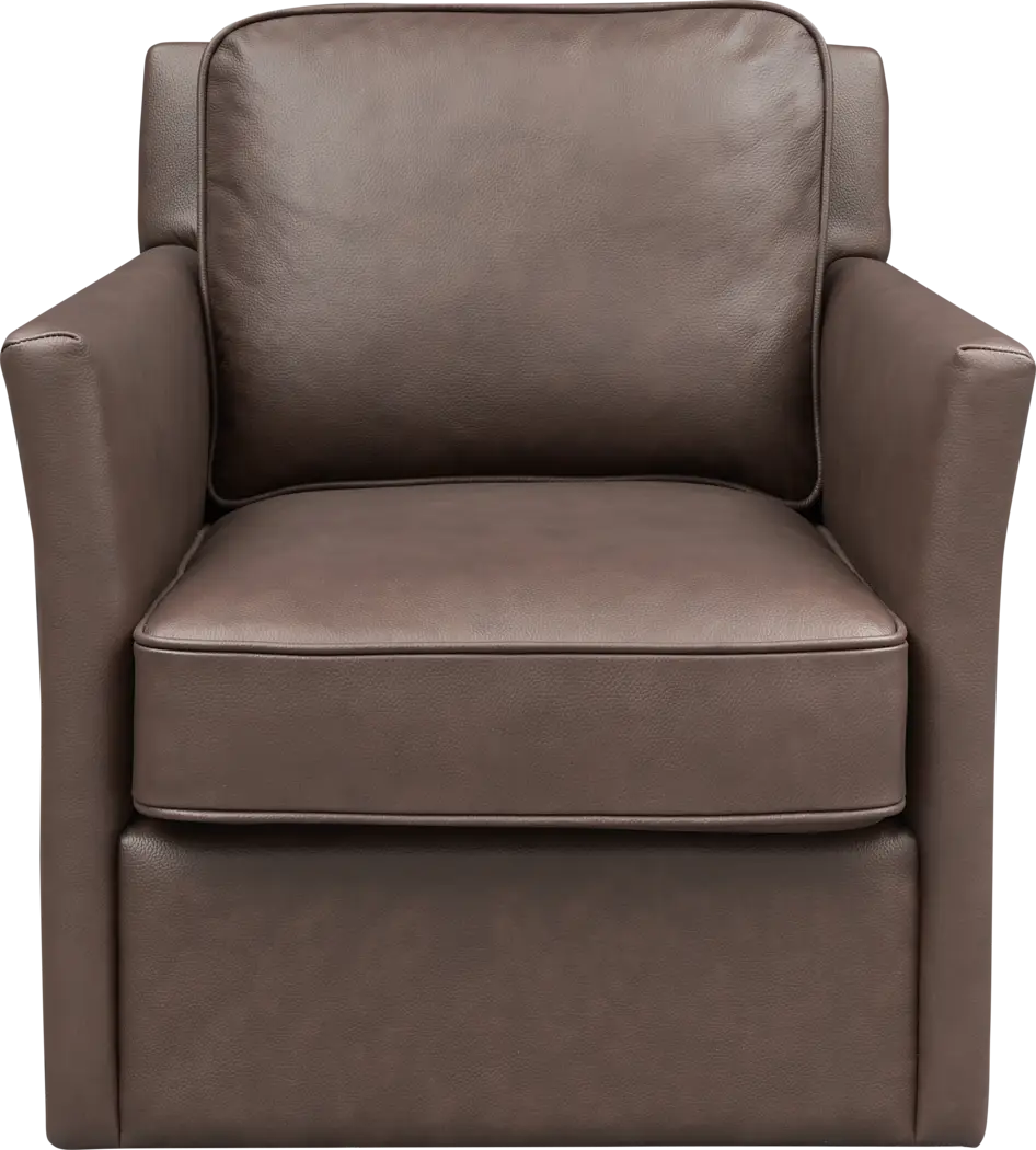 Zettle Brown Swivel Accent Chair - Thumbnail - Image 3