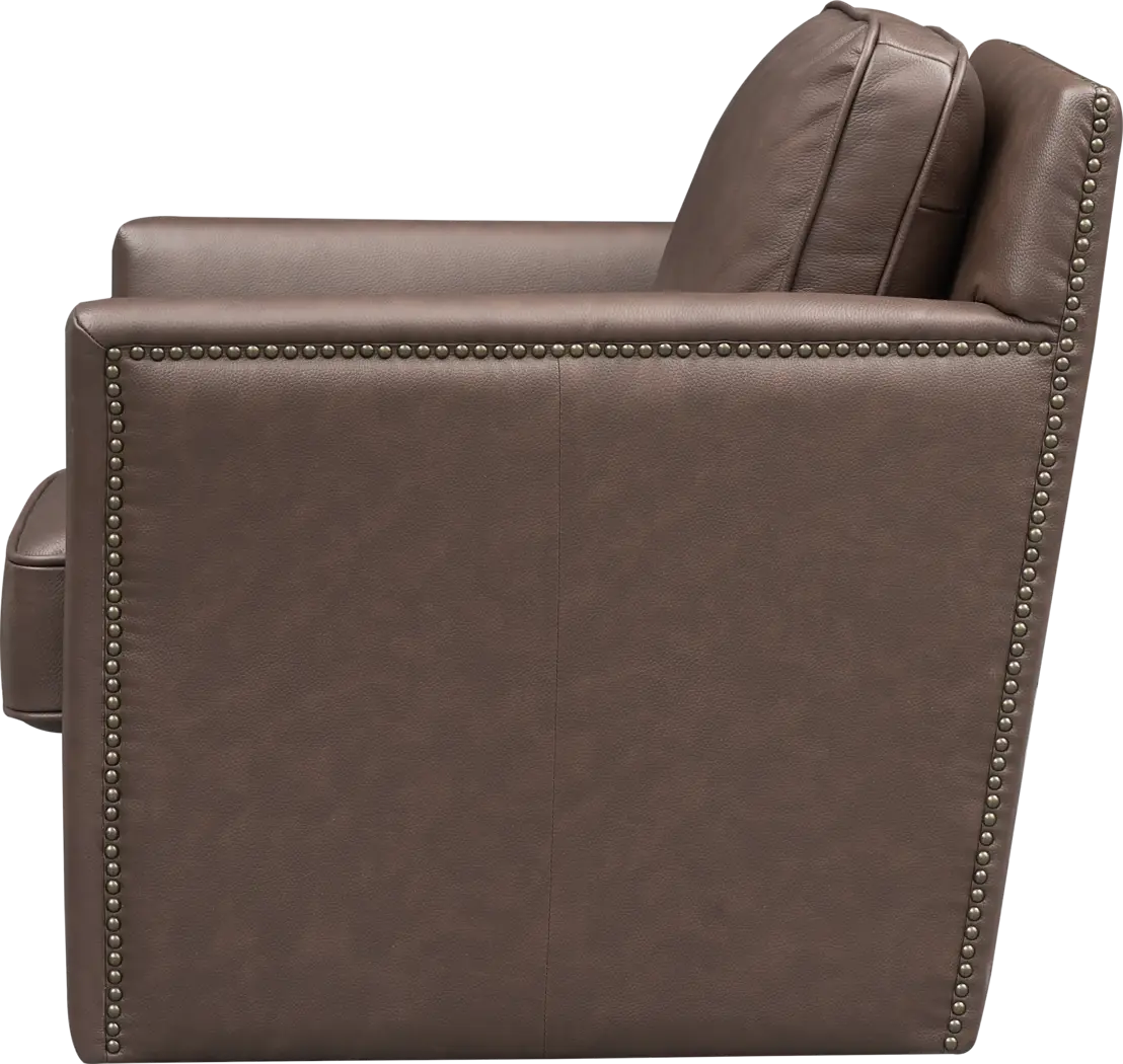 Zettle Brown Swivel Accent Chair - Thumbnail - Image 5