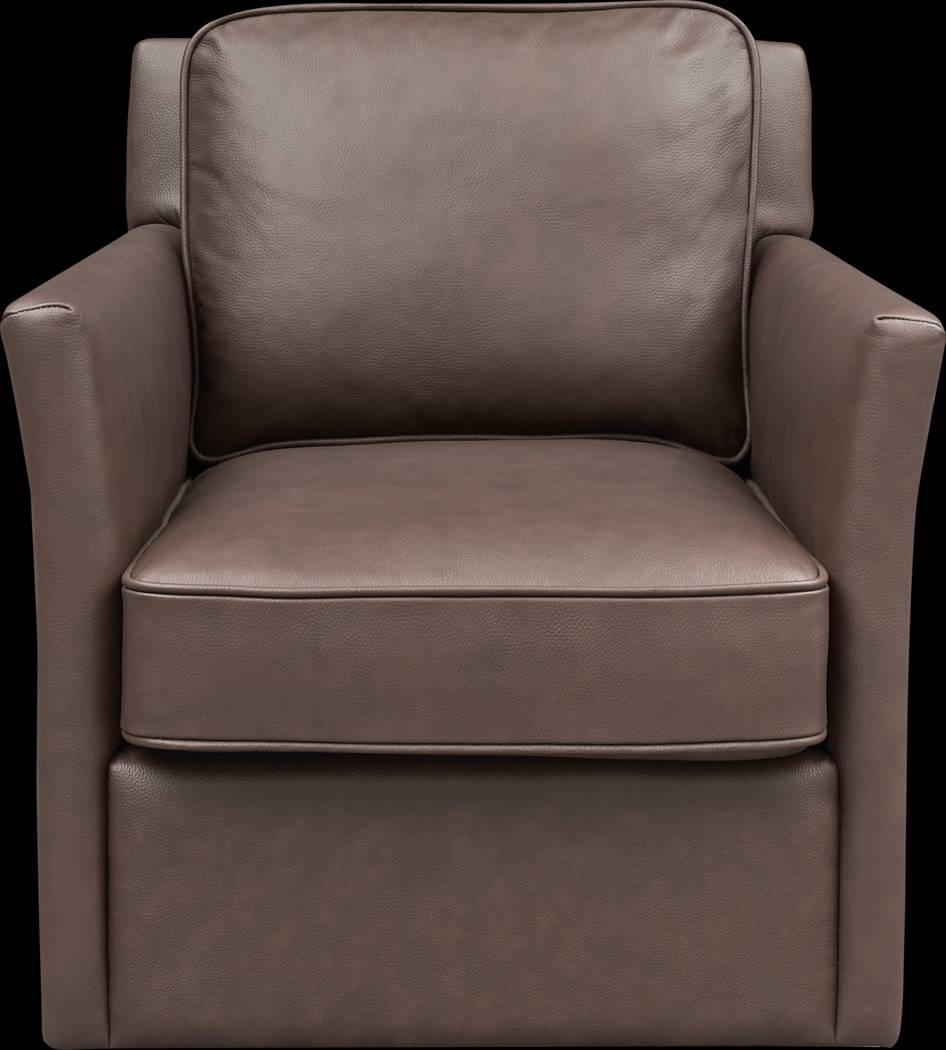 Zettle Brown Swivel Accent Chair - Thumbnail - Image 3
