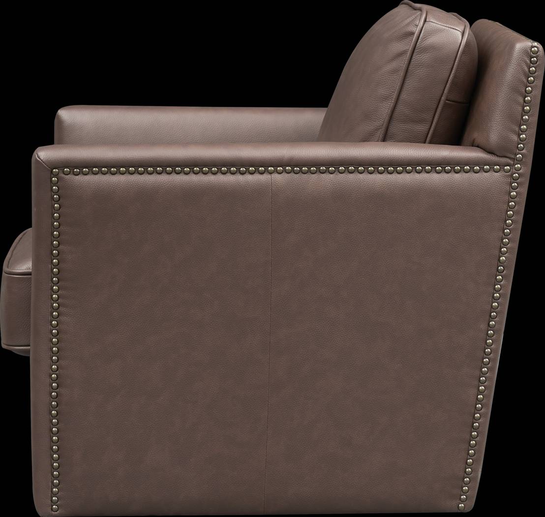Zettle Brown Swivel Accent Chair - Thumbnail - Image 5