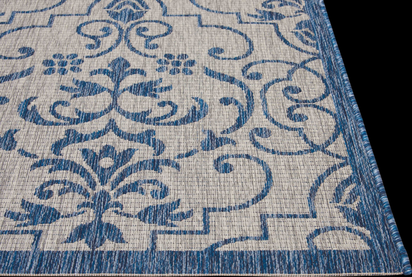 Zeyla Blue 5' x 7' Indoor/Outdoor Rug - Thumbnail - Image 3