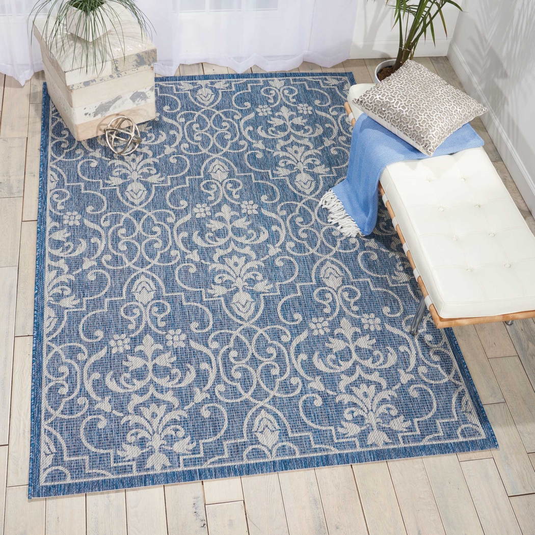 Zeyla Denim 5' x 7' Indoor/Outdoor Rug - Thumbnail - Image 5