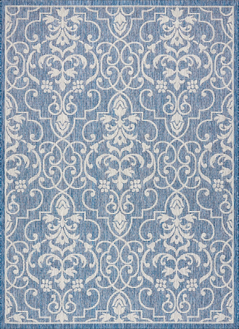 Zeyla Denim 8' x 11' Indoor/Outdoor Rug - Thumbnail - Image 1