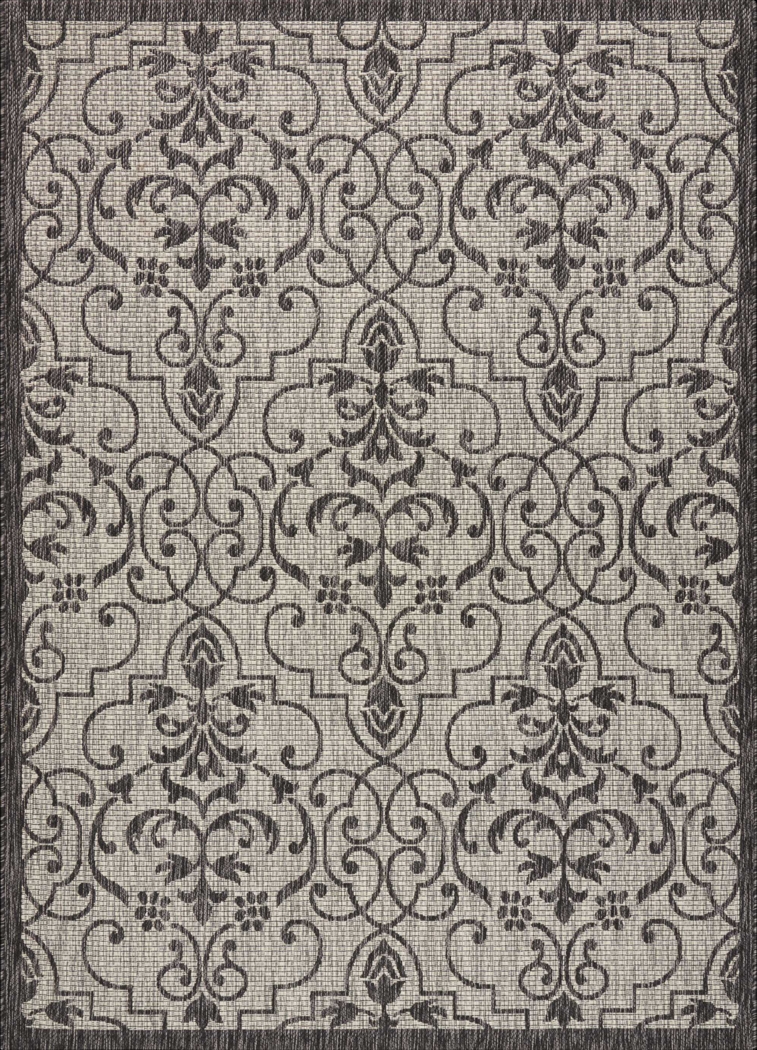 Zeyla Ivory 8' x 11' Indoor/Outdoor Rug - Thumbnail - Image 1