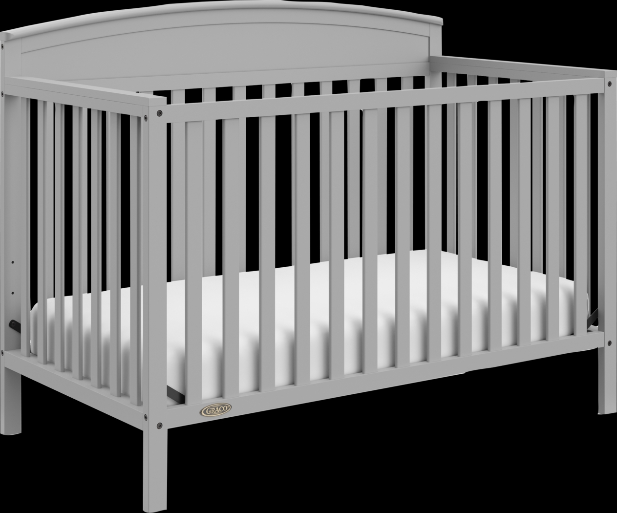 Zhandra Gray Convertible Crib - Thumbnail - Image 1